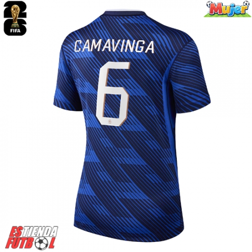 Francia Eduardo Camavinga #6 Primera Equipación Mujer Mundial 2026 Manga Corta
